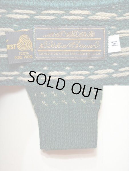 画像3: 80's Eddie Bauer バーズアイ柄 ウールニット (3)