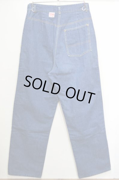 画像2: 50's CROWN デニムランチパンツ “濃紺 / プリントネルライナー” (2)