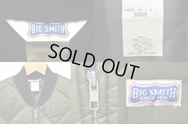 画像3: 80's BIG SMITH キルティングベスト “OLIVE / DEADSTOCK” (3)