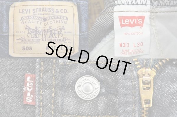 画像3: 90's Levi's 505 ブラックデニムパンツ “USA製 / 先染め” (3)