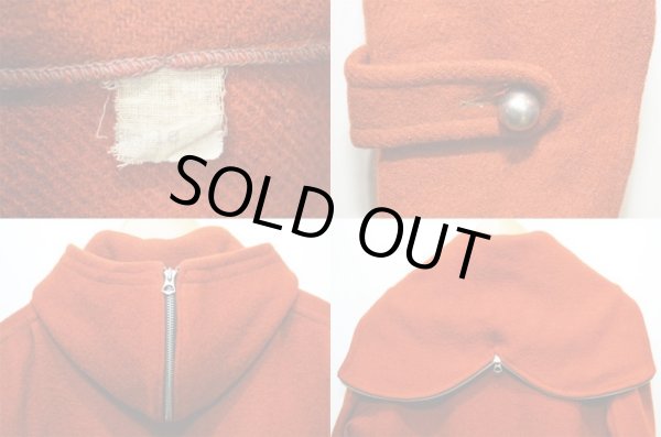 画像4: 30-40's フード付きウールジャケット (4)