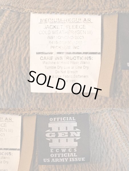 画像3: ECWCS GENIII POLARTEC フリースジャケット “Coyote” (3)