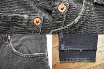 画像1: 90's Levi's 505 ブラックデニムパンツ “USA製”