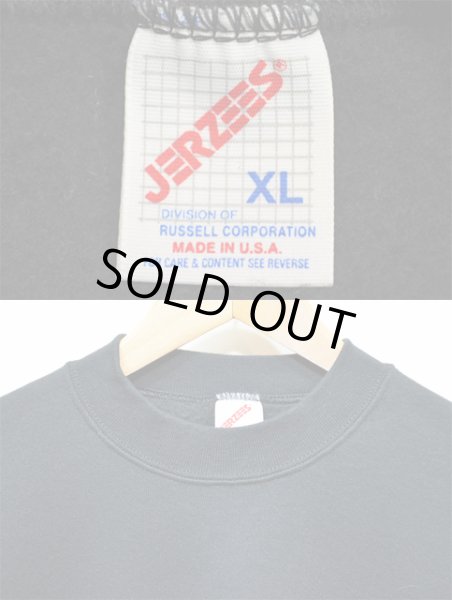 画像3: 90's JERZEES USA製 無地スウェット “BLACK / DEADSTOCK” (3)