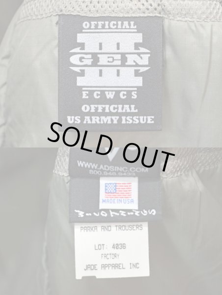 画像4: 07's US.ARMY ECWCS GENIII level7 プリマロフトパーカー “ワイルドシングス社製 / SMALL-LONG” (4)