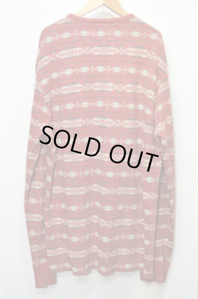 画像2: 00's RRL ネイティブ柄 ヘンリーネック カットソー (2)