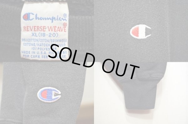 画像3: 90's Champion リバースウィーブスウェット “目付き / BLACK” (3)