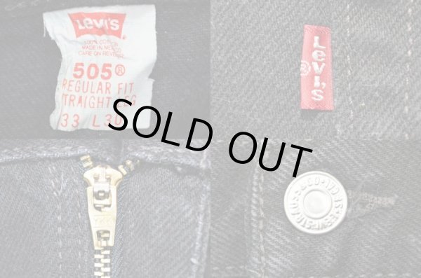 画像3: 90's Levi's 505 ブラックデニムパンツ “USA製” (3)