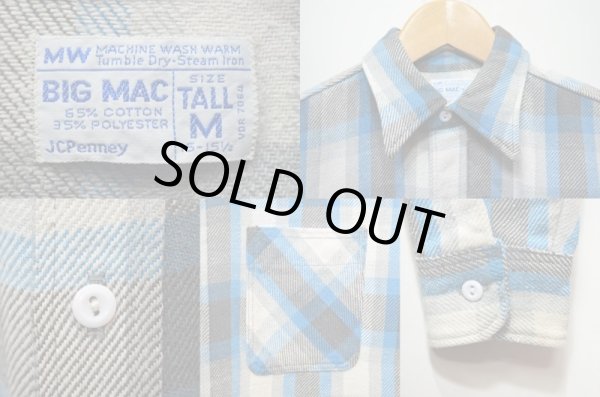 画像3: 70's BIG MAC ヘビーネルシャツ “青ベース” (3)