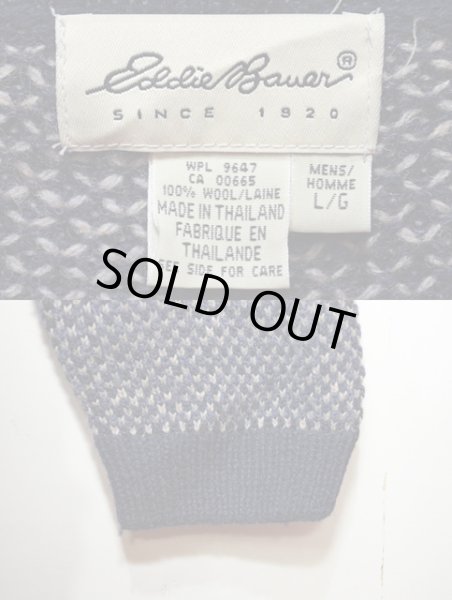 画像3: 90's Eddie Bauer バーズアイ柄 ウールニット (3)