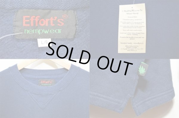 画像4: Effort's ポケット付きスウェットシャツ “NAVY / DEADSTOCK” (4)