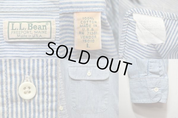 画像3: 90's L.L.BEAN ストライプ柄 コットンワークシャツ “USA製” (3)