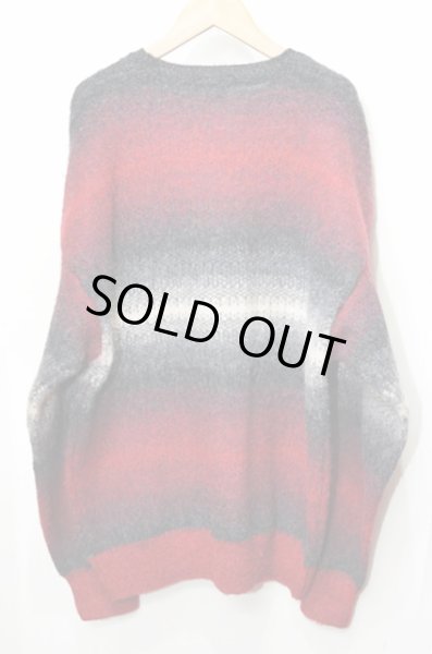 画像2: 90's NAUTICA グラデーションボーダー柄 ウールニット (2)