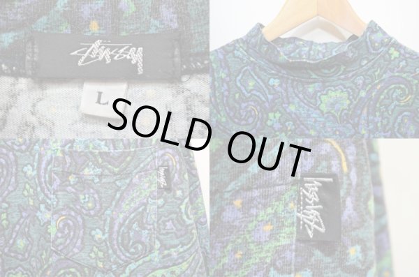 画像3: 80's Stussy 総柄 L/S ポケットTシャツ (3)