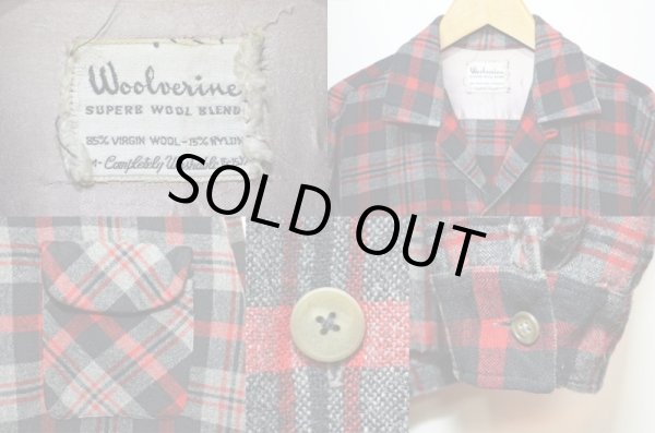 画像3: 50's Woolverine ウールシャツ “BLACKベース” (3)