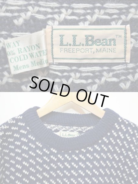 画像3: 80's L.L.BEAN バーズアイ柄 ウールニット (3)