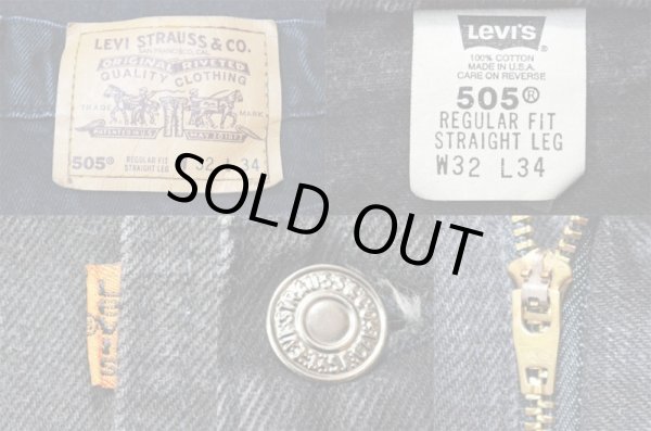 画像3: 90's Levi's 505 ブラックデニムパンツ “オレンジタブ / USA製” (3)