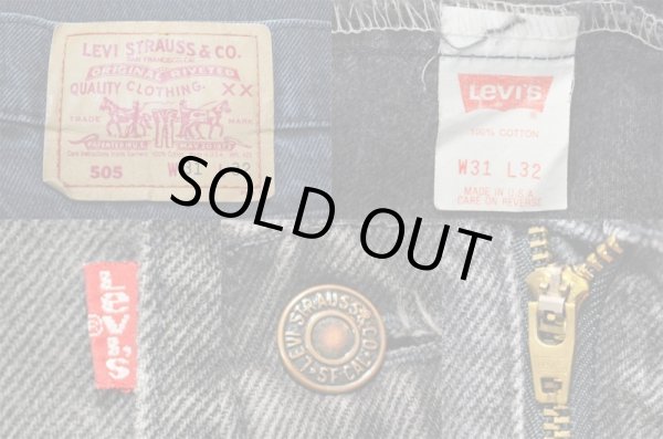 画像3: 90's Levi's 505 ブラックデニムパンツ “USA製” (3)