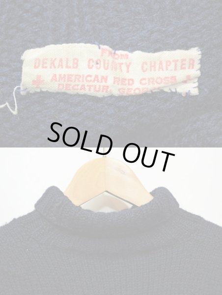 画像3: 40's American Red Cross タートルネックウールニット (3)