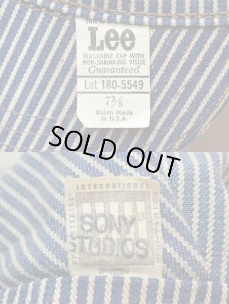 画像2: 70's Lee ヒッコリーストライプ柄 ワークキャップ (2)
