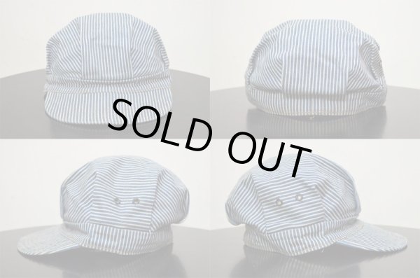 画像3: 70's Lee ヒッコリーストライプ柄 ワークキャップ (3)