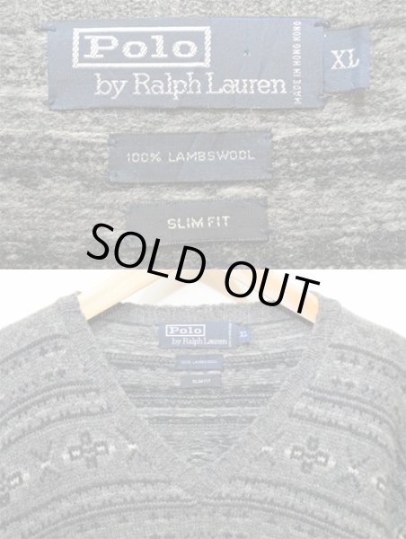画像3: Polo Ralph Lauren Vネック ウールニット (3)