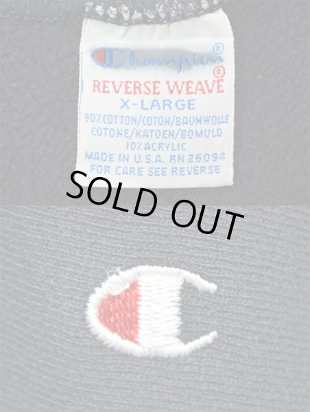 画像3: 90's Champion リバースウィーブスウェット “目付き / BLACK” (3)