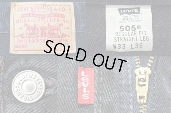 画像3: 90's Levi's 505 ブラックデニムパンツ “USA製” (3)