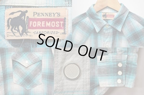 画像3: 60's FOREMOST コットンネル ウエスタンシャツ (3)