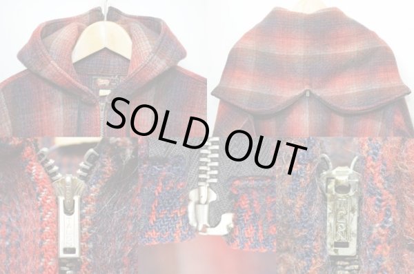 画像4: 40's Woolrich フード付き ウールスポーツジャケット (4)