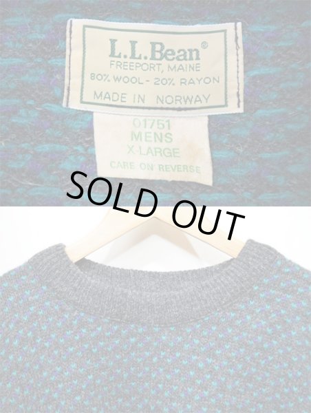 画像3: 80's L.L.BEAN バーズアイ柄 ウールニット (3)