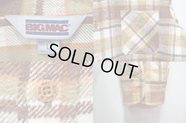 画像3: 80's BIGMAC ヘビーネルシャツ “ブラウン系” (3)