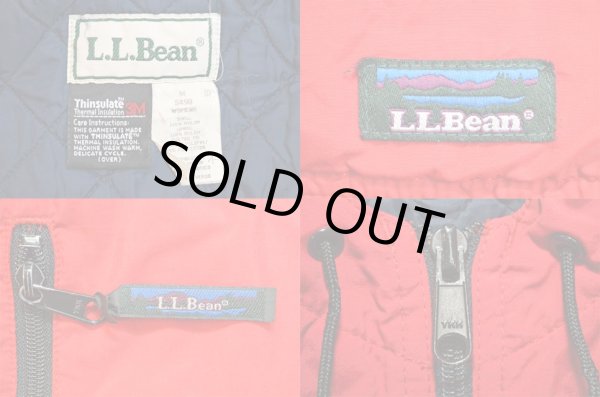 画像3: 90's L.L.BEAN シンサレート入りアノラックパーカー “単色RED” (3)