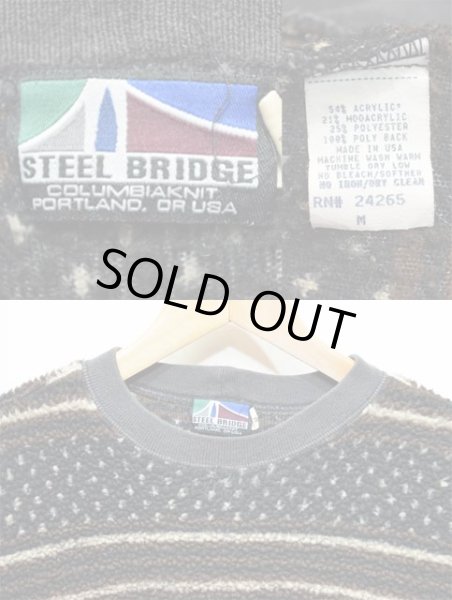 画像3: 90's STEEL BRIDGE 総柄 パイルフリーススウェット “USA製” (3)