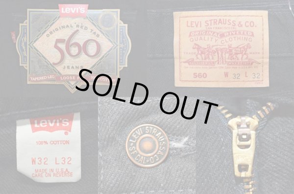 画像4: 90's Levi's 560 ブラックデニムパンツ “USA製 / DEADSTOCK” (4)