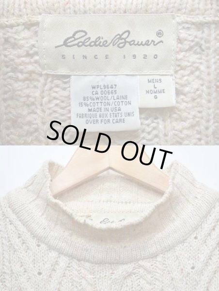画像3: 90's Eddie Bauer モックネックウールニット “USA製” (3)