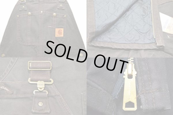 画像4: 日本未発売 Carhartt キルティングライナー付き ダブルニーオーバーオール (4)