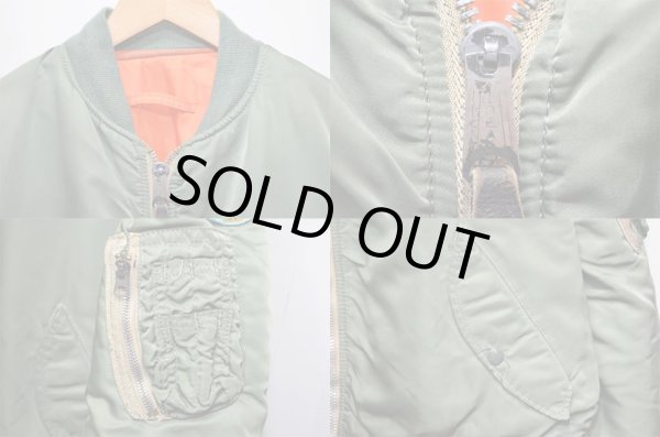 画像4: 90's ALPHA MA-1 フライトジャケット “TOMCATパッチ” (4)