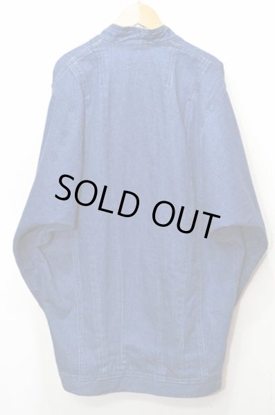 画像2: 90's ノーカラーデニムジャケット “USA製” (2)