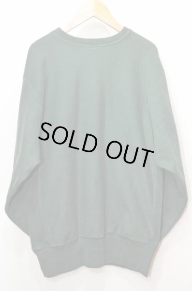 画像2: 90's Champion リバースウィーブ スウェット "GREEN / 目無し" (2)