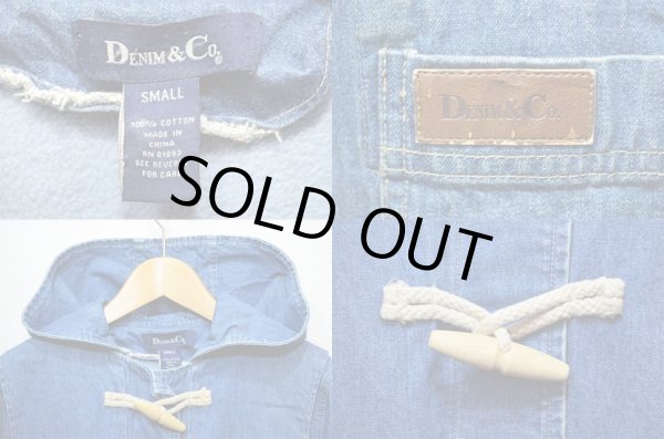 画像3: 90's DENIM&Co ライナー付き デニムダッフルコート (3)