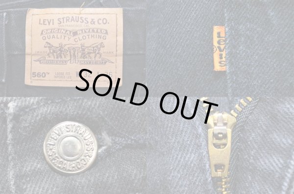 画像3: 90's Levi's 560 ブラックデニムパンツ (3)