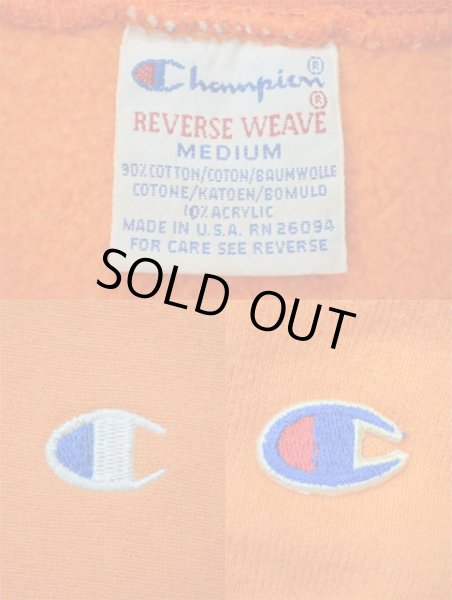 画像3: 90's Champion リバースウィーブスウェット “目付き / オレンジ” (3)