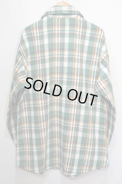 画像2: 80's BIG MAC ヘビーネルシャツ “グリーンベース / TALL表記” (2)