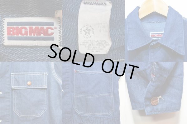 画像3: 80's BIG MAC デニムカバーオール “真紺” (3)
