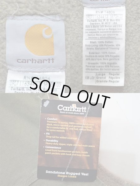 画像3: 90-00's Carhartt Sandstone Rugged Vest “DEADSTOCK” (3)