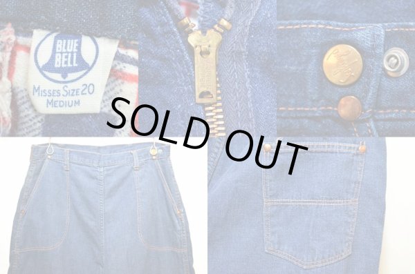 画像3: 60's BULE BELL デニムランチパンツ “縦ベル” (3)