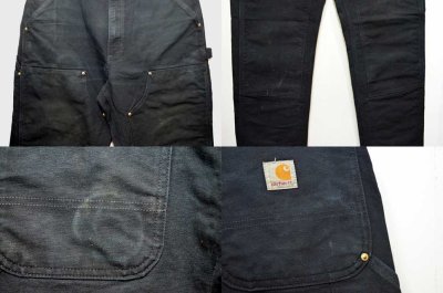 画像1: 90-00's Carhartt ダブルニー ダックペインターパンツ “USA製 / BLACK”