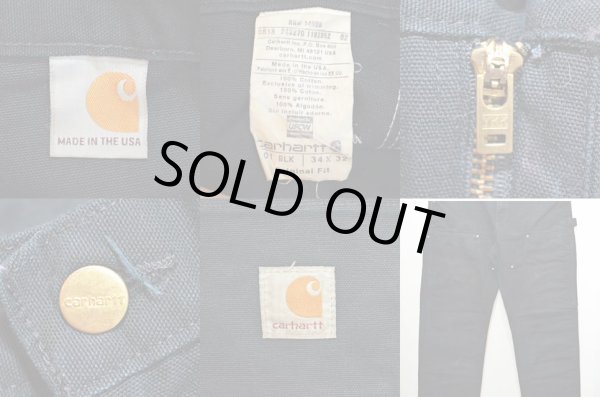 画像3: 90-00's Carhartt ダブルニー ダックペインターパンツ “USA製 / BLACK” (3)