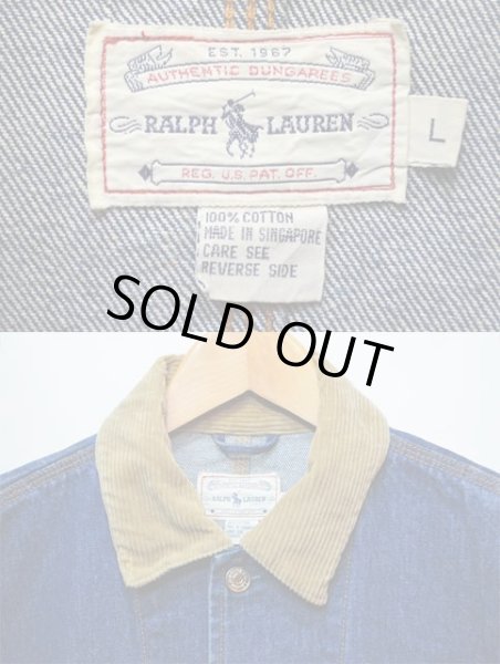 画像3: 90's RALPH LAUREN デニムカバーオール “白タグ” (3)